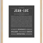 Jeanluc | Name Art Print