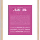 Jeanluc | Name Art Print