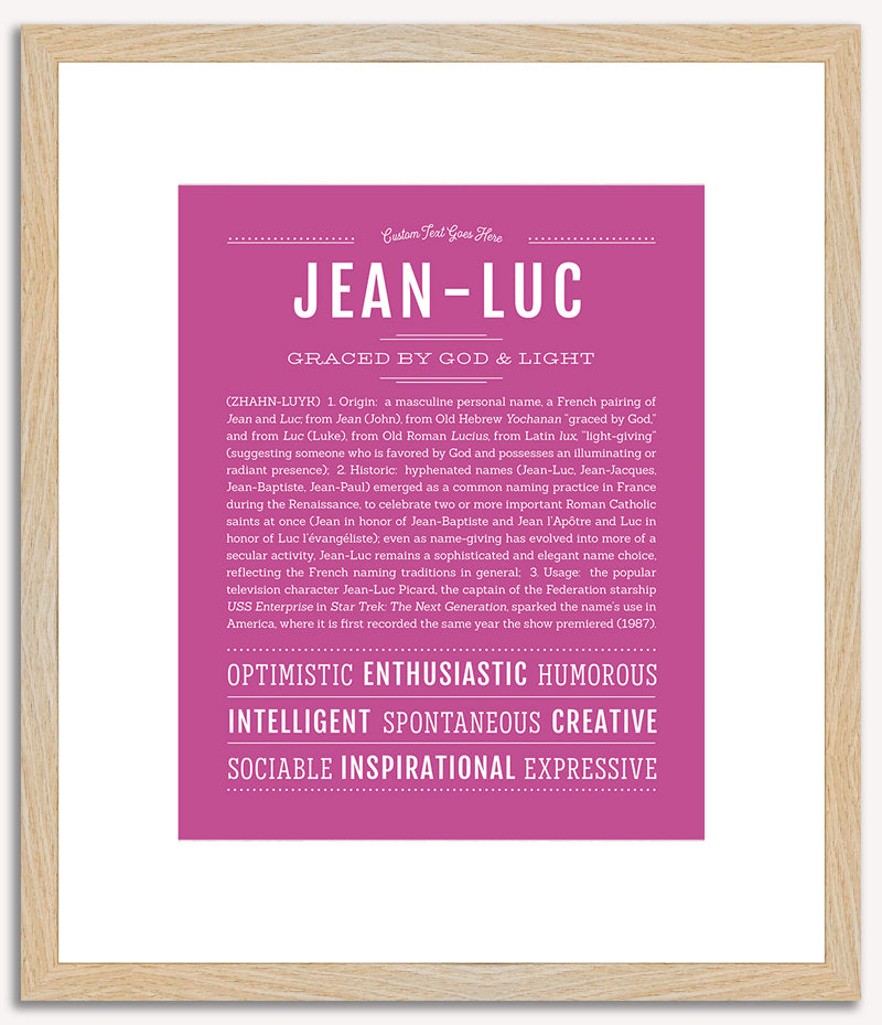 Jeanluc | Name Art Print