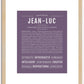 Jeanluc | Name Art Print