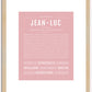 Jeanluc | Name Art Print