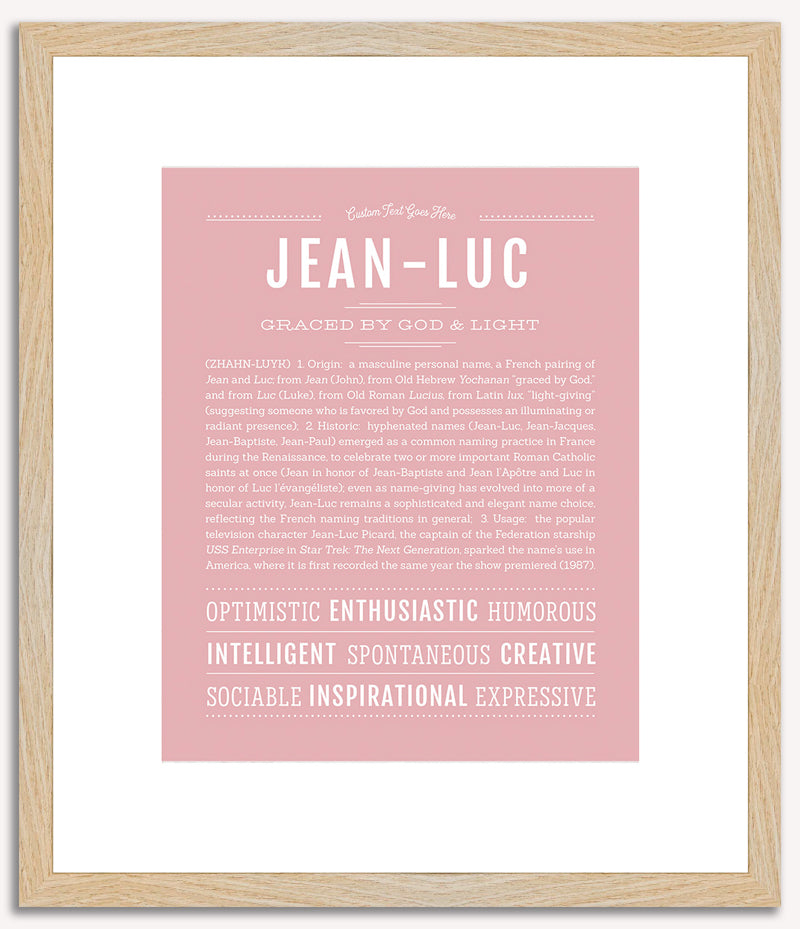 Jeanluc | Name Art Print