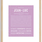 Jeanluc | Name Art Print