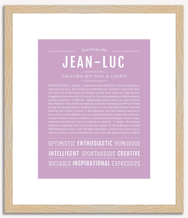 Jeanluc | Name Art Print