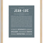 Jeanluc | Name Art Print