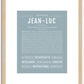 Jeanluc | Name Art Print