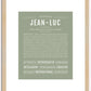 Jeanluc | Name Art Print