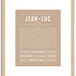 Jeanluc | Name Art Print