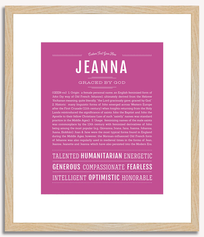 Jeanna | Name Art Print