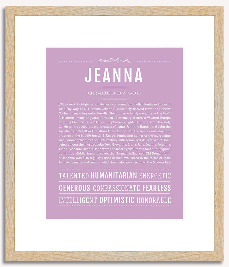 Jeanna | Name Art Print