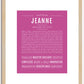 Jeanne | Name Art Print