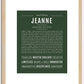 Jeanne | Name Art Print