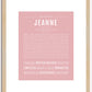 Jeanne | Name Art Print