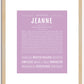 Jeanne | Name Art Print