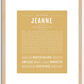 Jeanne | Name Art Print