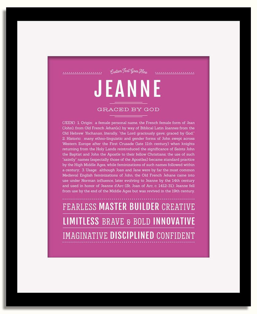 Frame Options | Dark Pink | Black Frame, Matted