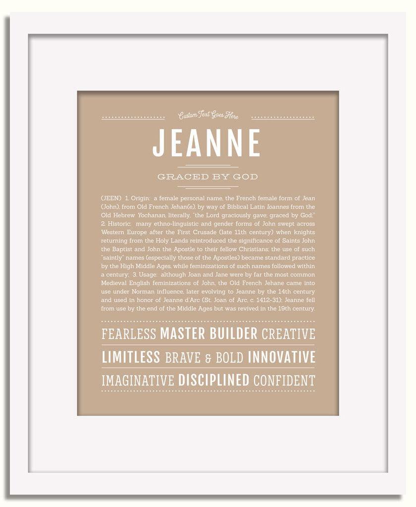 Frame Options | Tan | White Frame, Matted