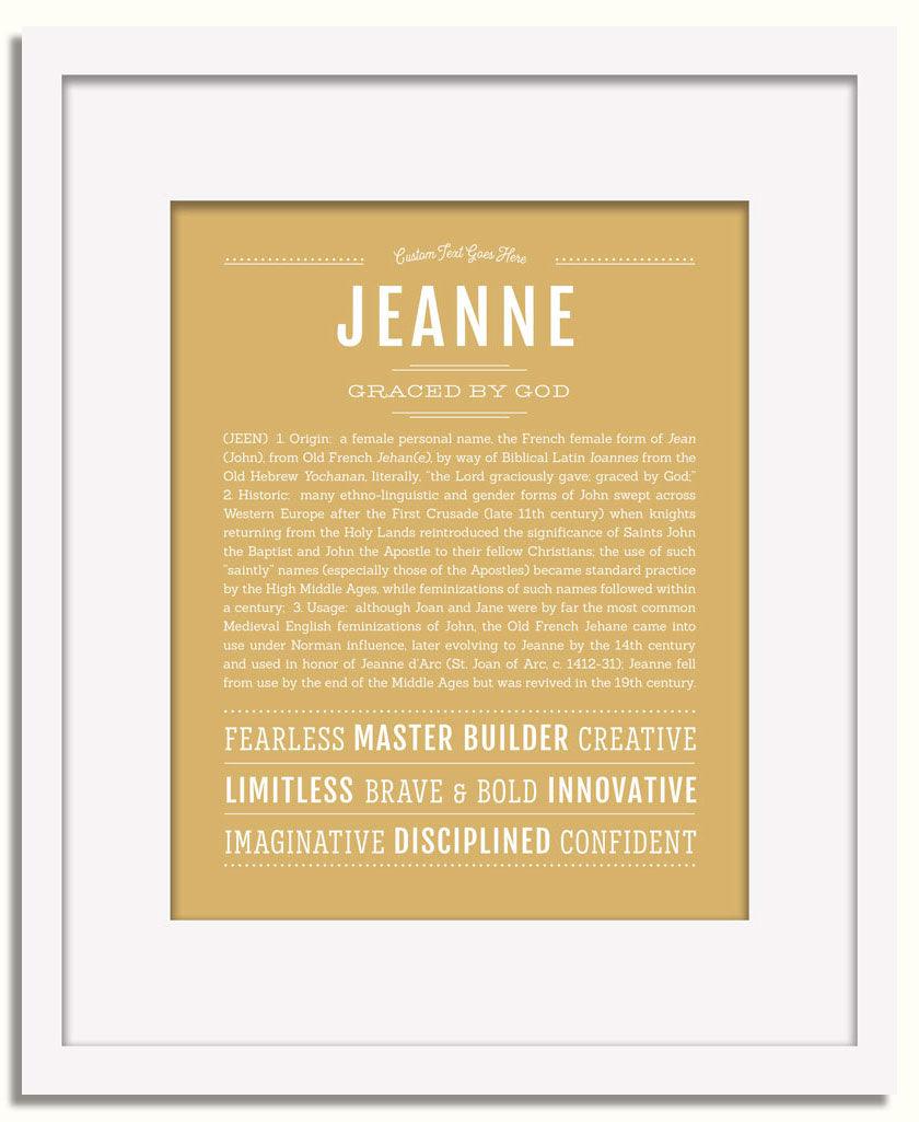 Frame Options | Matte Gold | White Frame, Matted