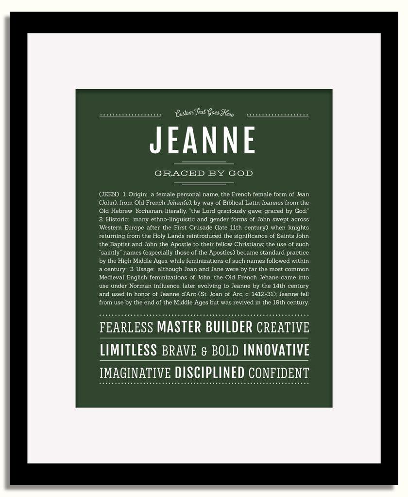 Frame Options | Deep Forest | Black Frame, Matted