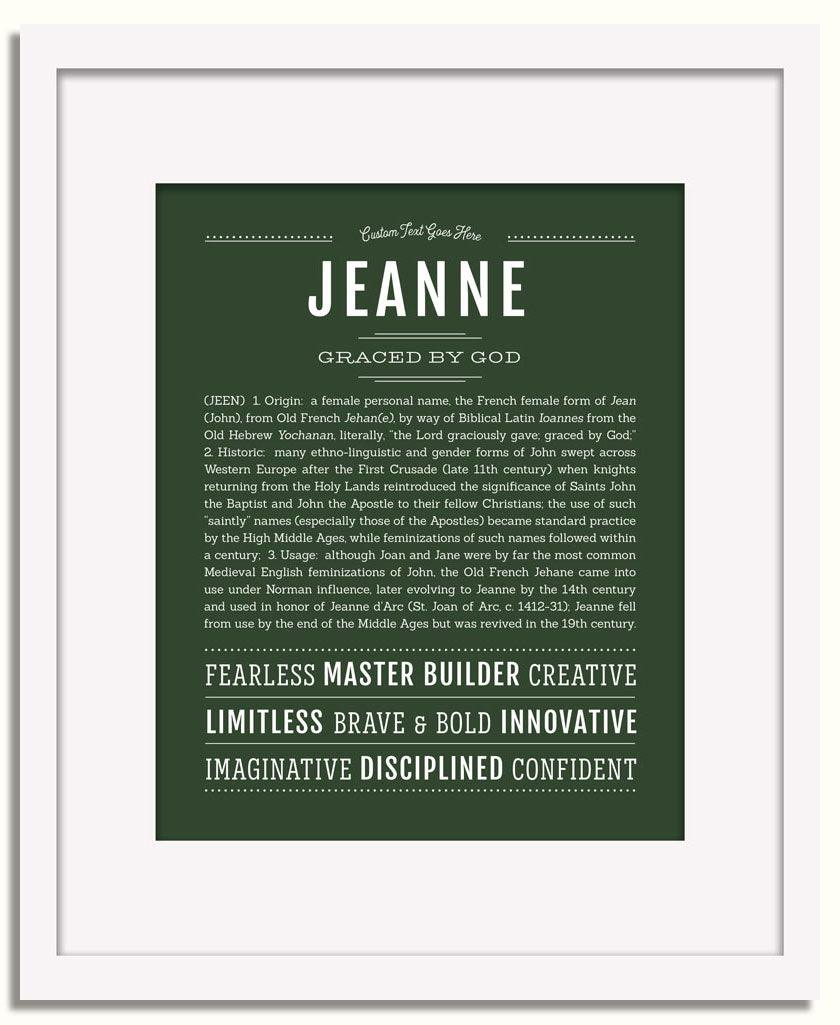 Frame Options | Deep Forest | White Frame, Matted