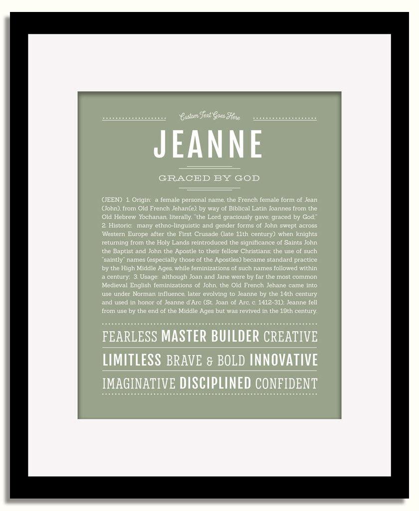 Frame Options | Sage | Black Frame, Matted