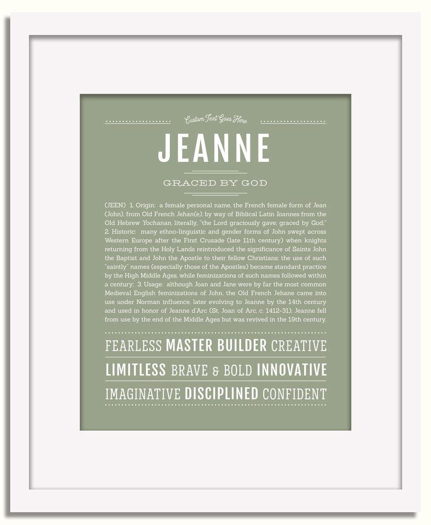 Frame Options | Sage | White Frame, Matted