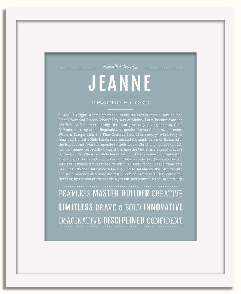 Frame Options | Powder Blue | White Frame, Matted