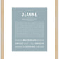 Jeanne | Name Art Print