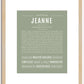 Jeanne | Name Art Print