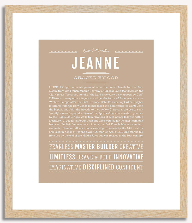 Jeanne | Name Art Print