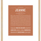 Jeanne | Name Art Print