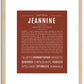 Jeannine | Name Art Print