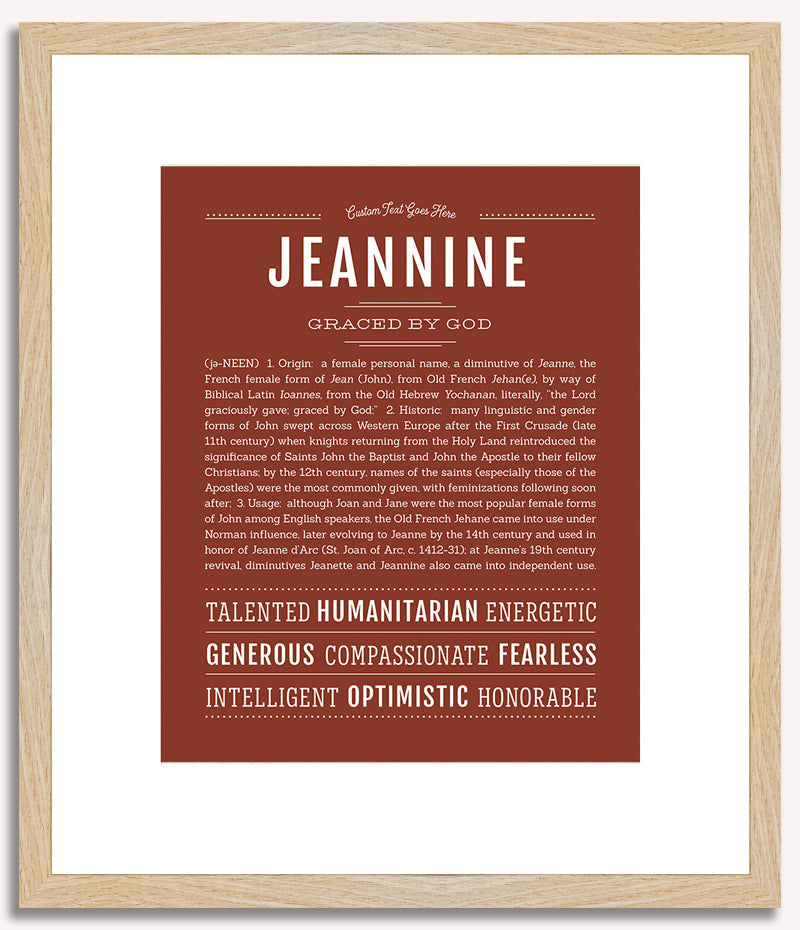 Jeannine | Name Art Print