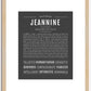 Jeannine | Name Art Print