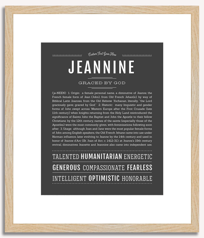 Jeannine | Name Art Print