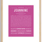 Jeannine | Name Art Print