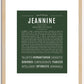 Jeannine | Name Art Print