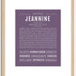 Jeannine | Name Art Print