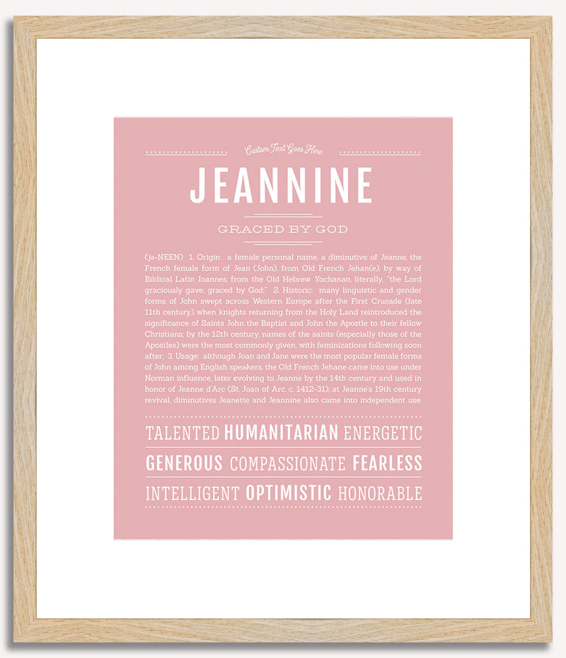 Jeannine | Name Art Print