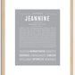 Jeannine | Name Art Print