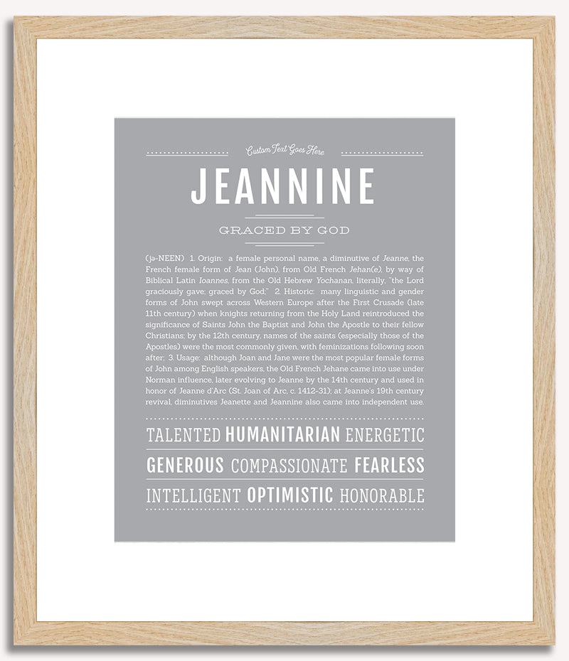 Jeannine | Name Art Print