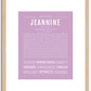 Jeannine | Name Art Print