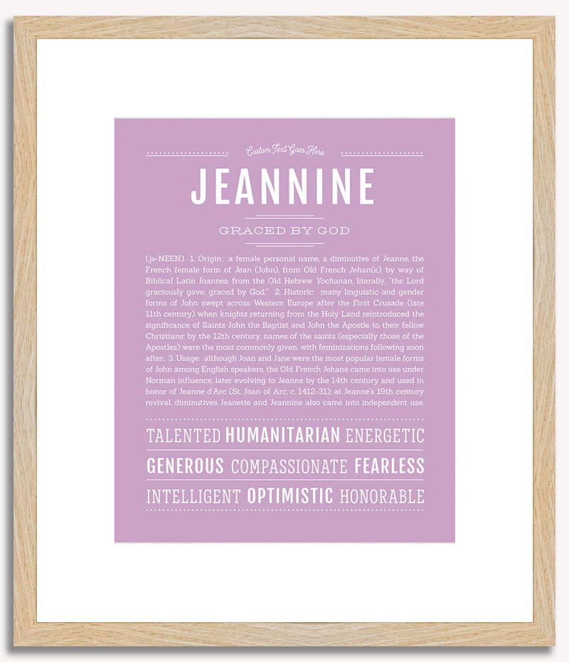 Jeannine | Name Art Print