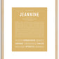 Jeannine | Name Art Print