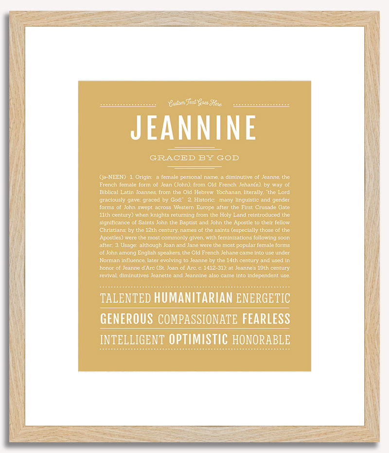 Jeannine | Name Art Print