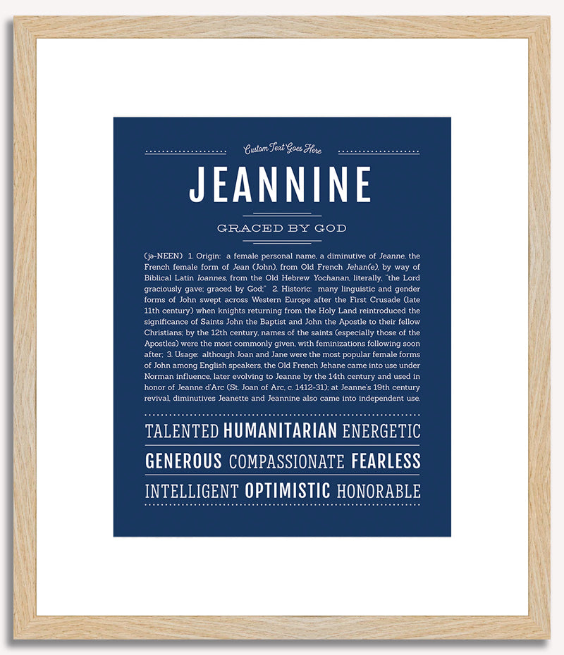 Jeannine | Name Art Print