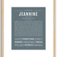 Jeannine | Name Art Print