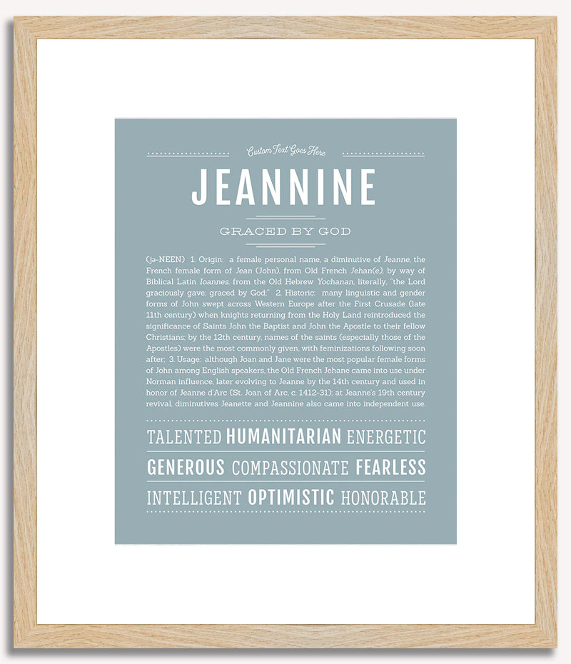 Jeannine | Name Art Print