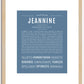 Jeannine | Name Art Print