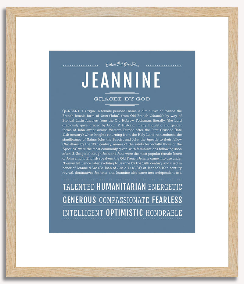 Jeannine | Name Art Print